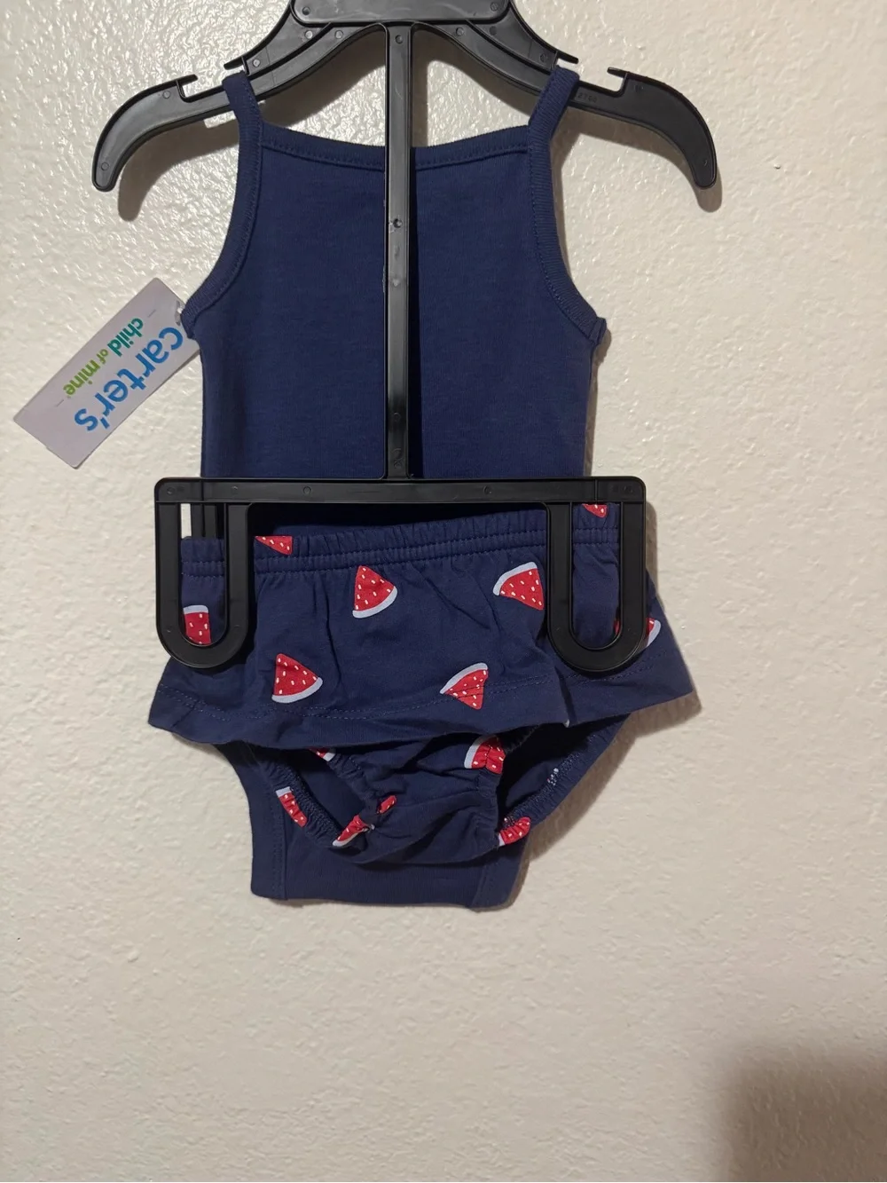 Newborn Carter's Navy Sleeveless 'American Cutie' Infant Tank matching set